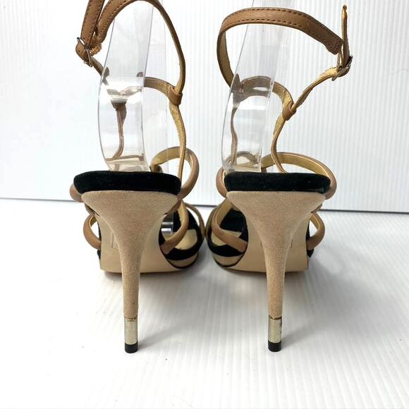 Women's GX by Gwen Stefani Strappy Stiletto Heel Sandals Platform Nude Black 8.5 - Picture 5 of 8